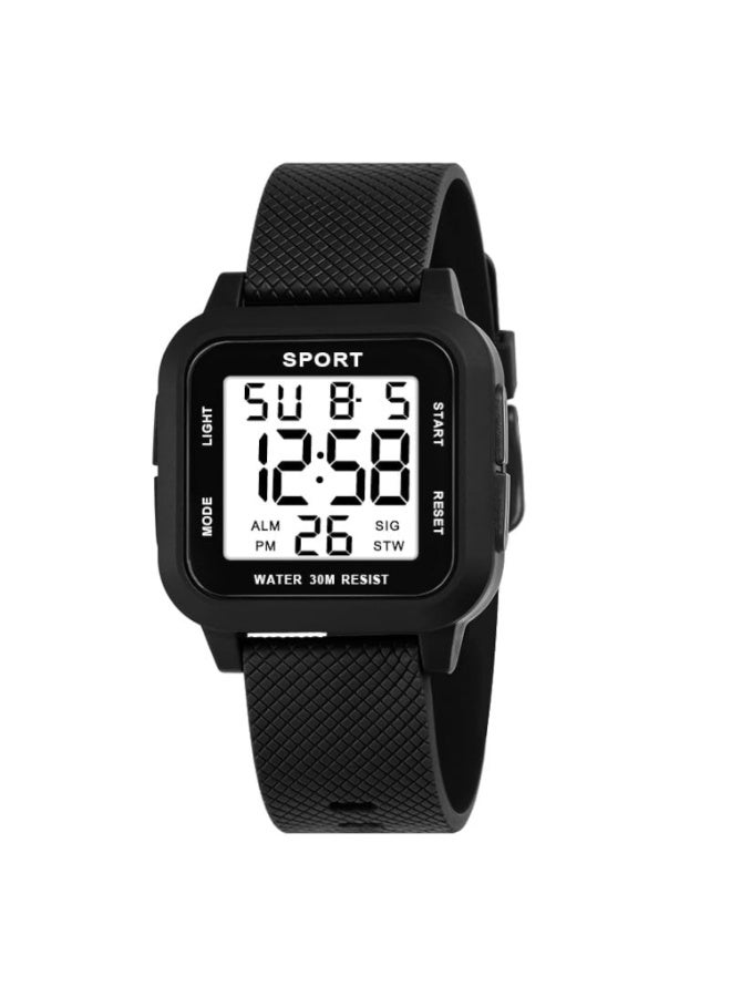 ساعة رياضية - ساعة متعددة الوظائف مقاومة للماء حتى 30 مترًا مع إضاءة، مضادة للصدمات، مؤقت رياضي، منبه للكبار والأطفال - Image 1