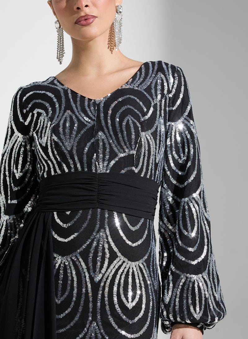 Sequin Evening Dress