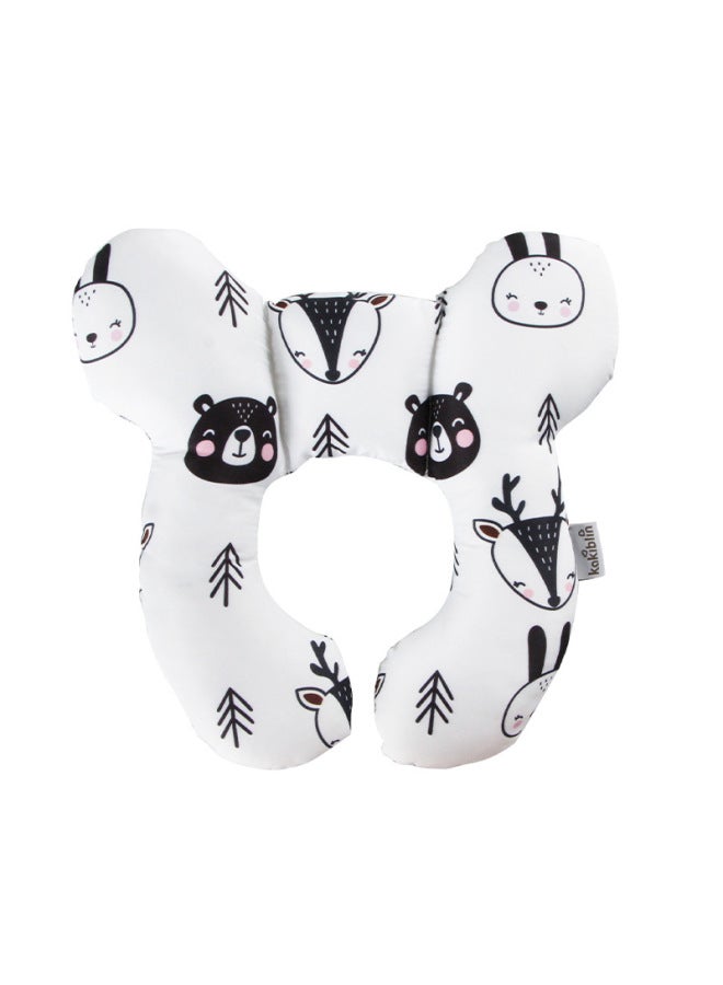 وسادة رقبة على شكل حرف U للأطفال - وسادة سفر للعربات بتصميم كرتوني جديد - وسادة رأس للأطفال على شكل رأس طفل - متوفرة الآن
