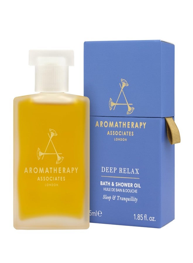 Aromatherapy Associates Deep Relax Bath and Shower Oil – Natural Hydrating Oil with 3 Essential Oils to Relax Mind, Body, and Promote Sleep (1.86 oz) - Image 1