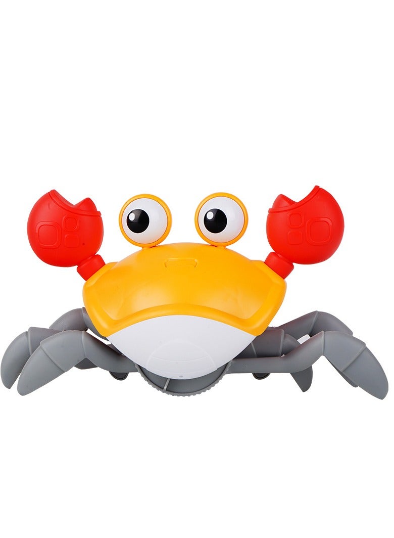 يونسي لعبة السلطعون الزاحف للأطفال - هدية لعبة وقت البطن للأولاد والبنات من 3 إلى 12 شهرًا مع نظام تعلم الزحف وموسيقى للأطفال من 0 إلى 36 شهرًا، هدية عيد ميلاد للأطفال الذين يمشون. - Image 1