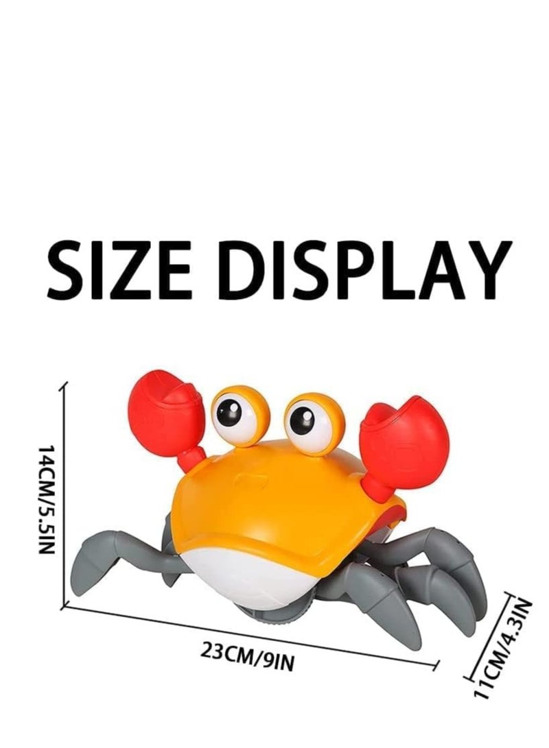 يونسي لعبة السلطعون الزاحف للأطفال - هدية لعبة وقت البطن للأولاد والبنات من 3 إلى 12 شهرًا مع نظام تعلم الزحف وموسيقى للأطفال من 0 إلى 36 شهرًا، هدية عيد ميلاد للأطفال الذين يمشون. - Image 4