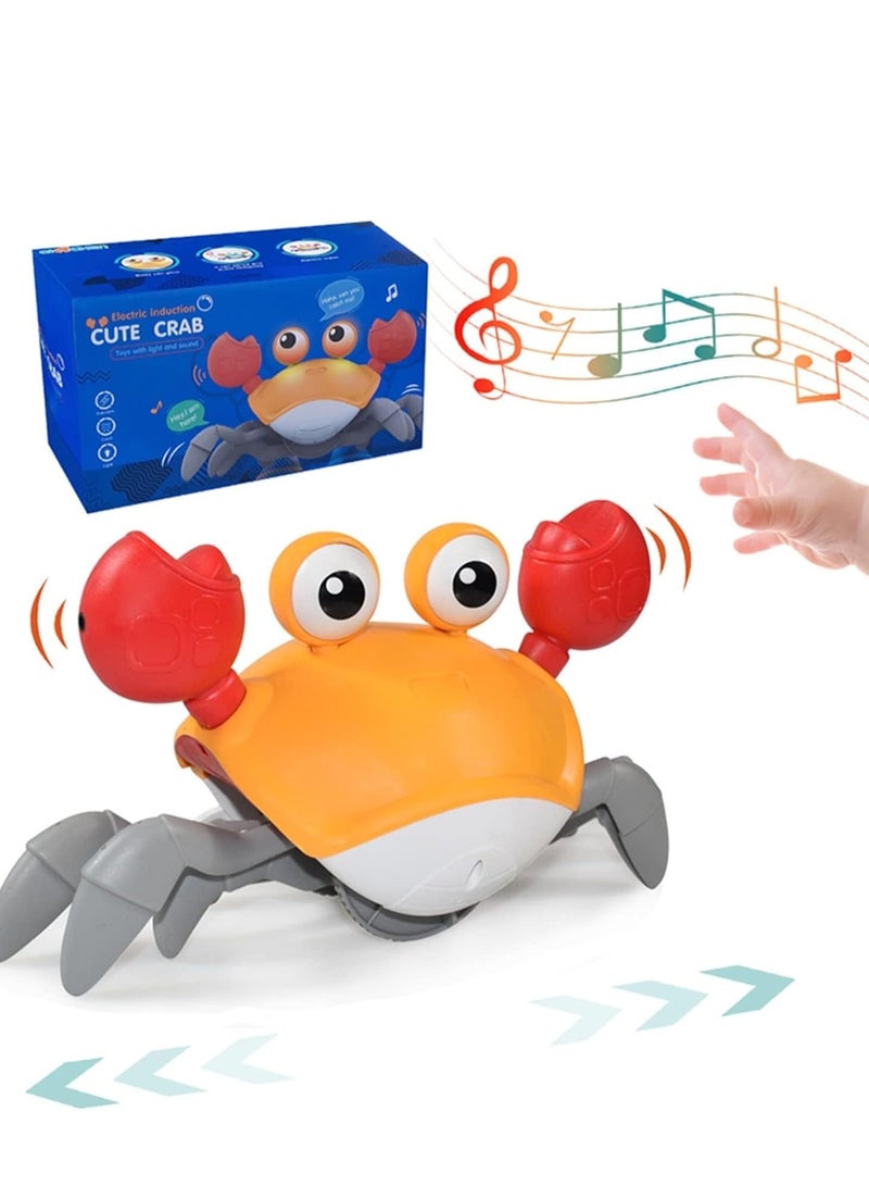 يونسي لعبة السلطعون الزاحف للأطفال - هدية لعبة وقت البطن للأولاد والبنات من 3 إلى 12 شهرًا مع نظام تعلم الزحف وموسيقى للأطفال من 0 إلى 36 شهرًا، هدية عيد ميلاد للأطفال الذين يمشون. - Image 5