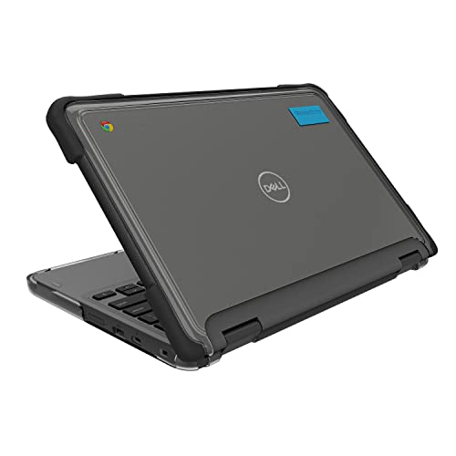Gumdrop Cases Gumdrop SlimTech Chromebook Case for 11.6 inch Dell Chromebook 3120 | 3110 | 3100 (2-in-1) Protective Sleek Snap On Hard Shell Laptop Cover for Kids Students School Work Office - Black - Image 1