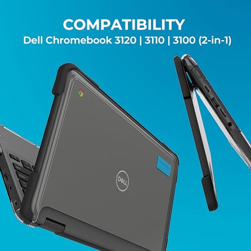 Gumdrop Cases Gumdrop SlimTech Chromebook Case for 11.6 inch Dell Chromebook 3120 | 3110 | 3100 (2-in-1) Protective Sleek Snap On Hard Shell Laptop Cover for Kids Students School Work Office - Black - Image 2