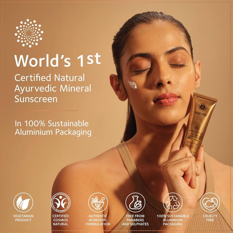 SoulTree Anshumali Elixir Ayurvedic Sunscreen SPF 50 PA 50gm - Image 5