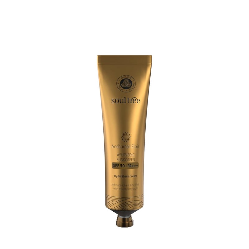 SoulTree Anshumali Elixir Ayurvedic Sunscreen SPF 50 PA 50gm - Image 1