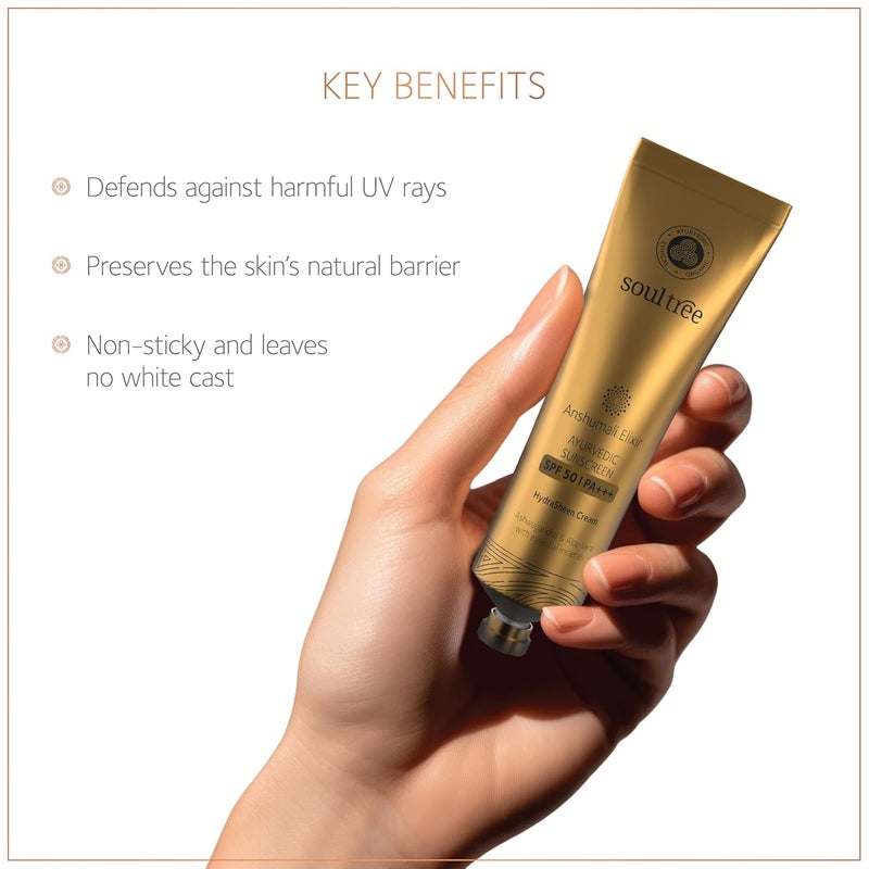 SoulTree Anshumali Elixir Ayurvedic Sunscreen SPF 50 PA 50gm - Image 3