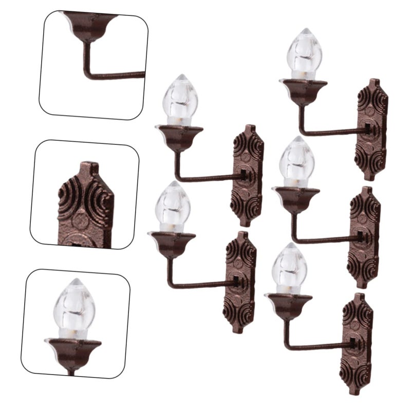 مصابيح حائط صغيرة LED صفراء دافئة لمشاهد النماذج، مقياس الطحالب المناظر الطبيعية، 5 قطع - Image 5