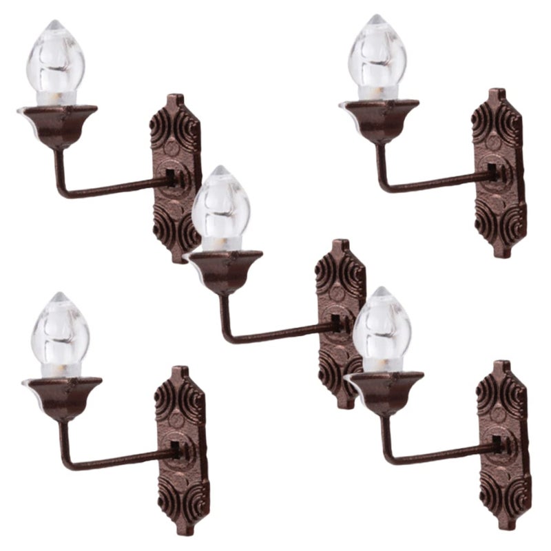 مصابيح حائط صغيرة LED صفراء دافئة لمشاهد النماذج، مقياس الطحالب المناظر الطبيعية، 5 قطع - Image 2