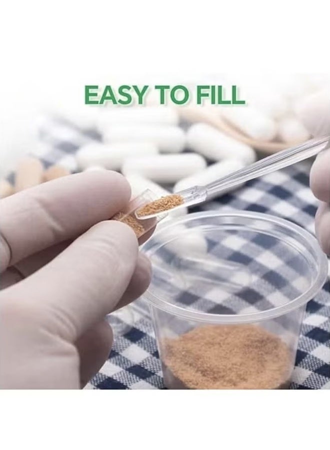 HY 100 Pcs Empty Capsules, Empty Gelatin Capsules, Empty Pill Capsules, Do It Yourself Capsule Filler, Empty Fillable Pill Capsules - Image 2