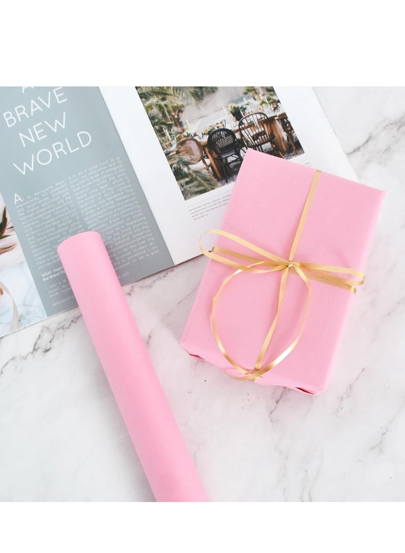 Kraft Gift Wrapping Paper Roll Pink 78.7cm x 5m - Image 2