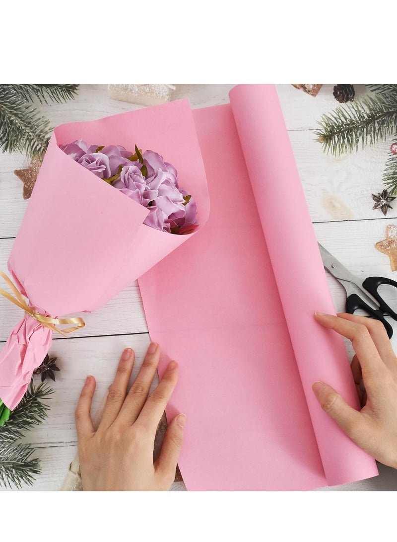 Kraft Gift Wrapping Paper Roll Pink 78.7cm x 5m - Image 3