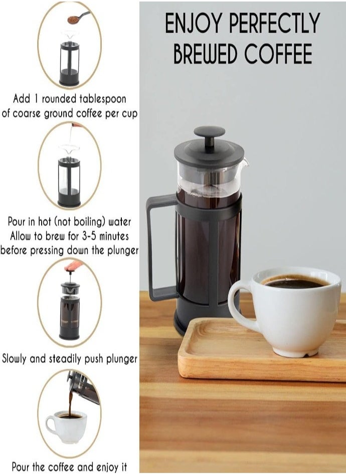 XVersion French Press Coffee Maker – 800ML Coffee & Tea Brewer with Stainless Steel Filter | Heat-Resistant Borosilicate Glass Coffee Press | Easy to Use & Clean, BPA-Free  - Image 5