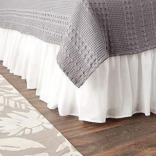 Greenland Home Greenland Home Cotton Voile Dust Ruffle, 15-inch L, White  - Image 1