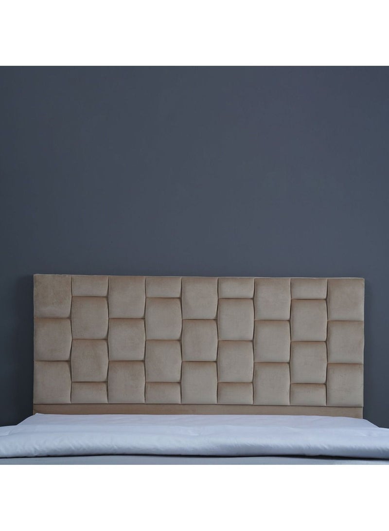 KARNAK Estorn Upholstered Velvet Bed Frame Bedroom Furniture Strong And Sturdy Modern Design Wooden Bed | Quiet & Comfortable Bed Super King 200x200cm Beige - Image 4