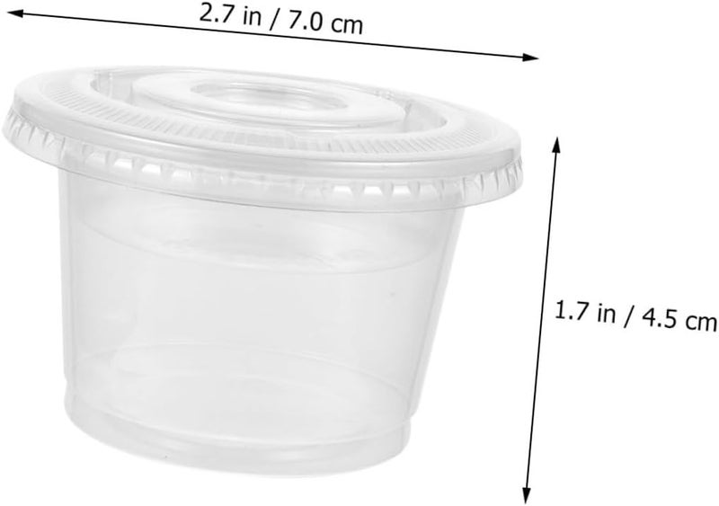 100pcs 100ml Sauce Cups with Lids Portable Condiment Containers for Takeaway and Home Use Souffle Dipping Sauce Bowls - Image 2