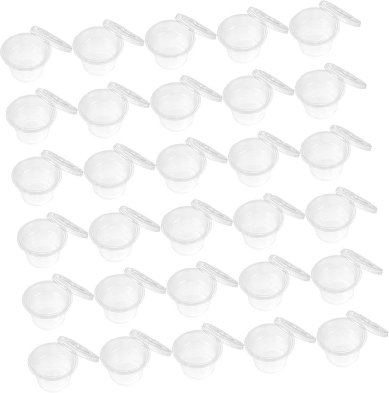 100pcs 100ml Sauce Cups with Lids Portable Condiment Containers for Takeaway and Home Use Souffle Dipping Sauce Bowls - Image 1