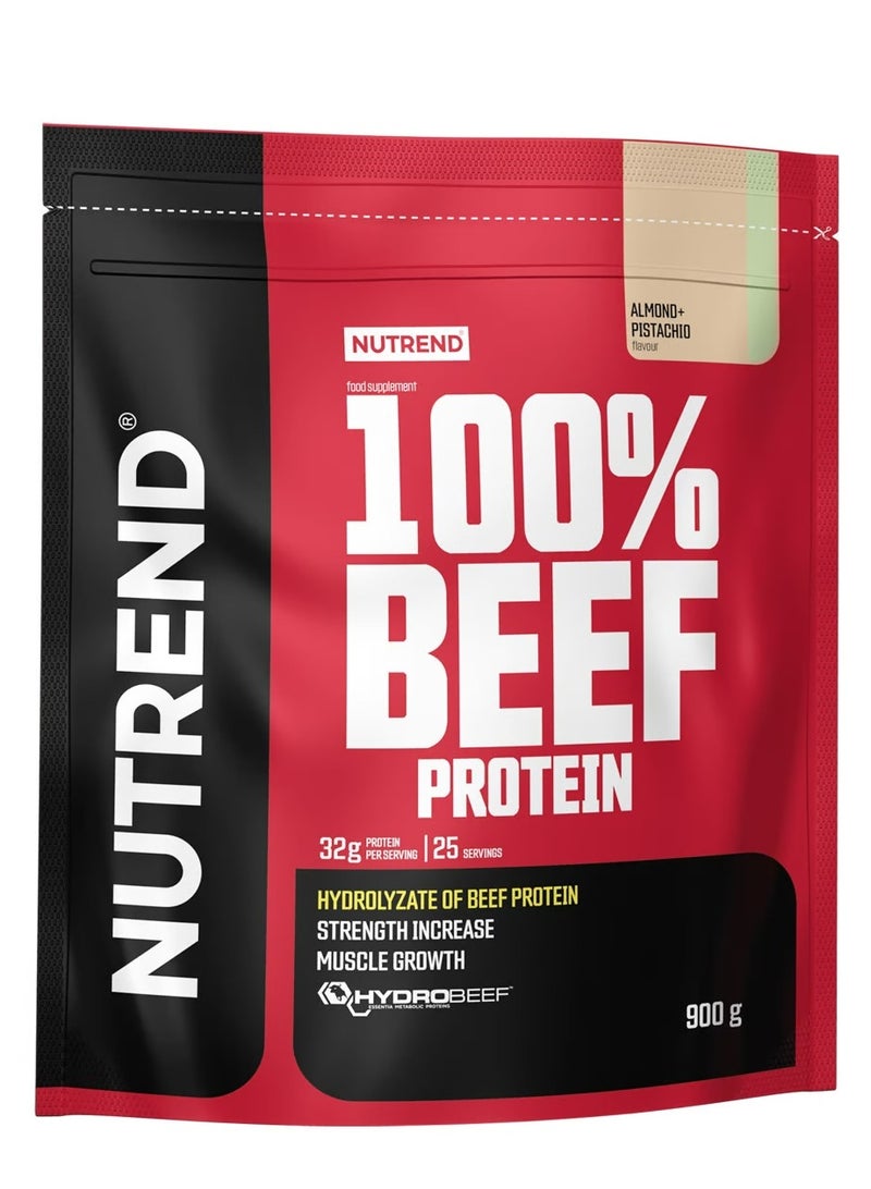 NUTREND Beef Protein 100% 32 gram Protein per serving, 900 Grams, Almond & Pistachio
