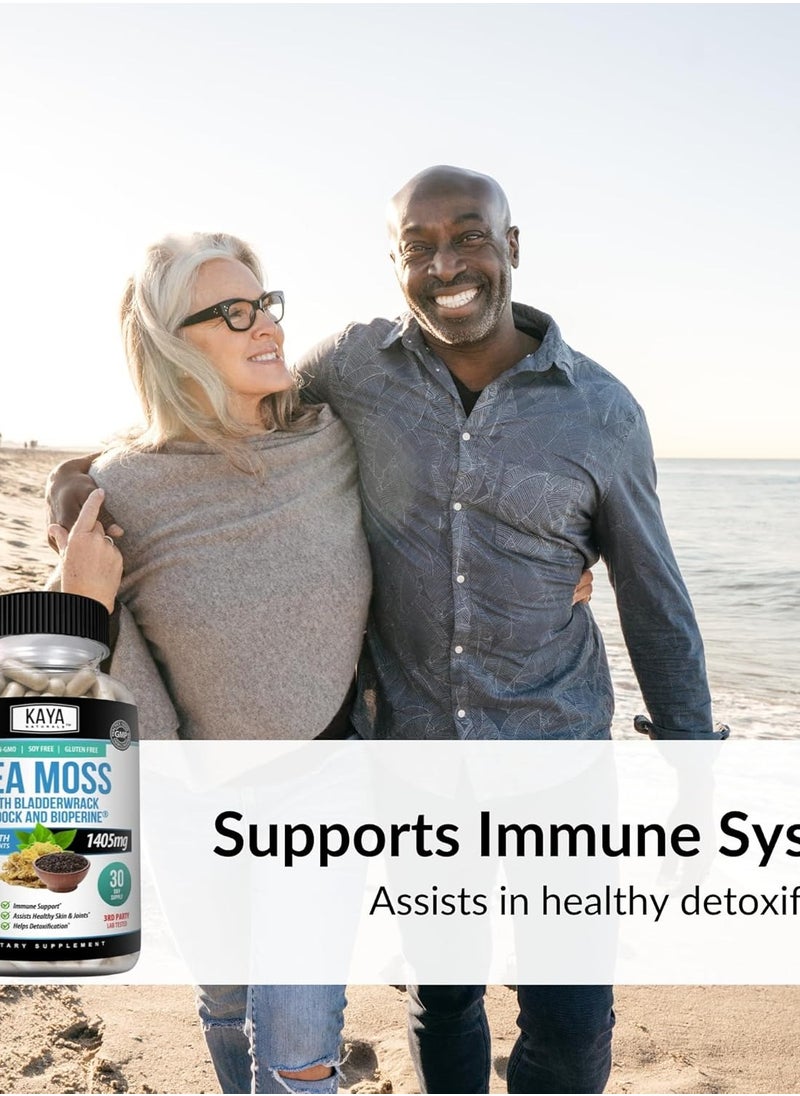 Kaya Naturals - Kaya Naturals Sea Moss | Joint Supplement for Men and Women | with Organic Burdock Root, Irish Moss, Bladderwrack, and BioPerine | for Joint Health and... - Image 1