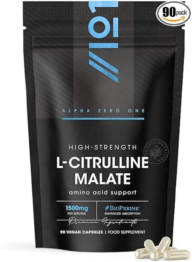 ALPHA01 L-Citrulline Malate 1500 mg – Supports Energy, Endurance & Muscle Performance, 90 Capsules - Image 1
