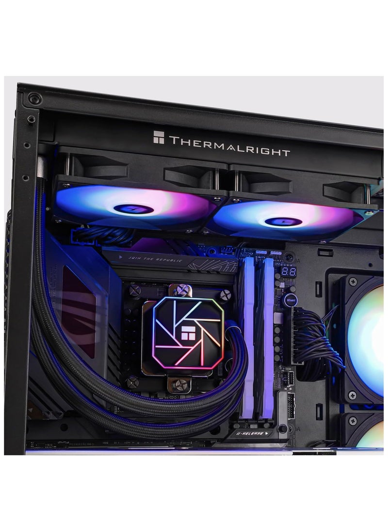 ثيرمال رايت مبرد وحدة المعالجة المركزية اكوا ايليت 240 V3، مراوح مزدوجة PWM ARGB مع محامل S-FDB، مضخة تحكم PWM فعالة، لـ AMD/AM4/AM5، انتل LGA1150/1151/1200/2011/1700، (AE240 V3)