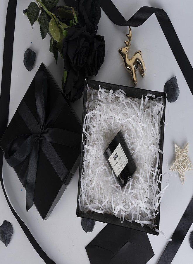 Jaywayang 5 Pack Black Gift Boxes with Lids, Ribbons and Tissue Papers Square Gift Boxes - 7.1 Inch - Birthday, Wedding, Presents Wrapping, Father's Day, Valentine's Day Decoration Party Favor Boxes. - Image 5