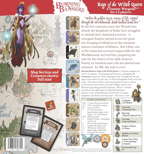 Compass Games Burning Banners Rage of The Witch Queen Board Game - Image 5