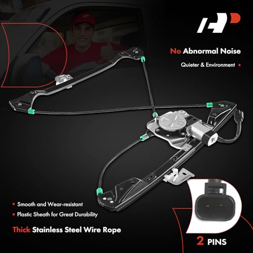 A-Premium Power Window Regulator with Motor Replacement for Oldsmobile Alero Pontiac Grand Am 1999-2005 Front Driver Side 4-Door - Image 5