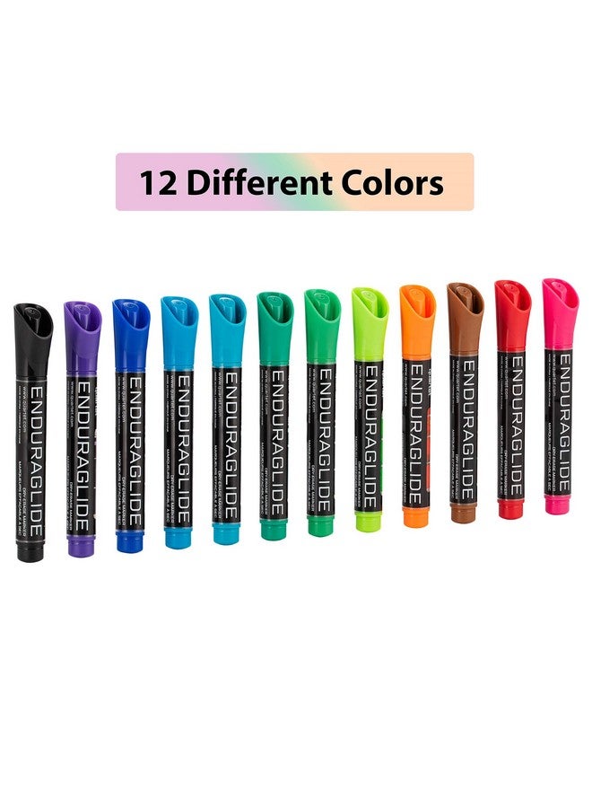 Quartet Dry Erase Markers, Whiteboard Markers, Chisel Tip, Enduraglide, White Board Dry Erase Pens For Teachers, Home, School & Office Supplies, Assorted Colors, 12 Pack (5001-18Ma) - Image 2