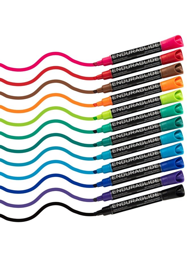 Quartet Dry Erase Markers, Whiteboard Markers, Chisel Tip, Enduraglide, White Board Dry Erase Pens For Teachers, Home, School & Office Supplies, Assorted Colors, 12 Pack (5001-18Ma) - Image 3