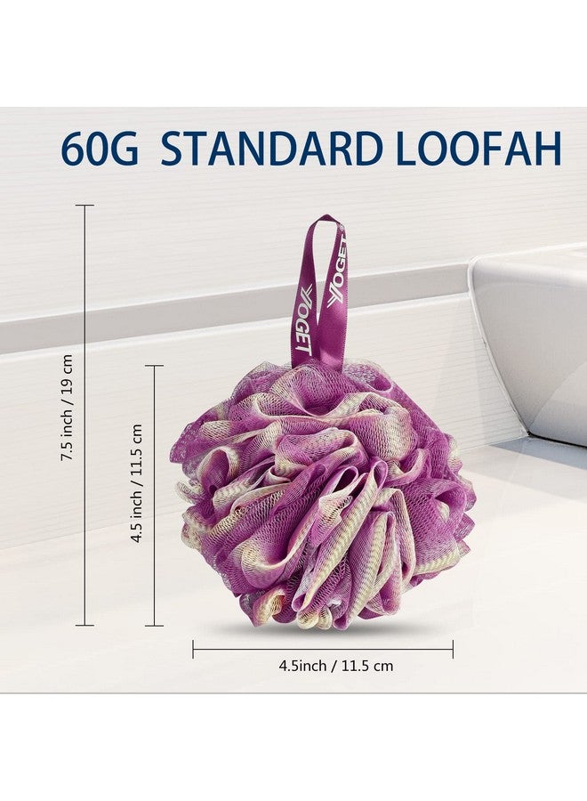 YOGET 4 Pack Bath Loofah Sponge 4 Color 60G Bath Spongeexfoliate Cleanse Soothe Skin - Image 2