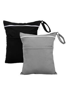 Y&D 2-Piece Wet Dry Bag for Cloth Diapers Travel Beach Pool Yoga Gym Swimsuits Clothes 2 pcs  - Image 1