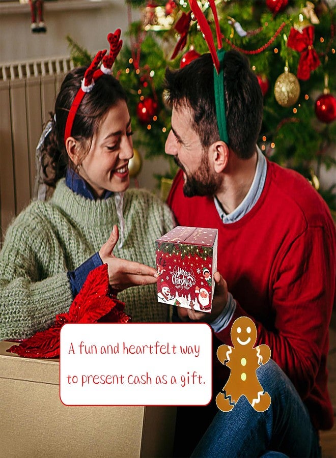 حصالة نقود عيد الميلاد لسحب الهدايا النقدية - موزع نقود مفاجئ وممتع، صندوق هدايا للأطفال والكبار - طريقة إبداعية لتقديم النقود كهدايا للعائلة والأصدقاء - Image 4