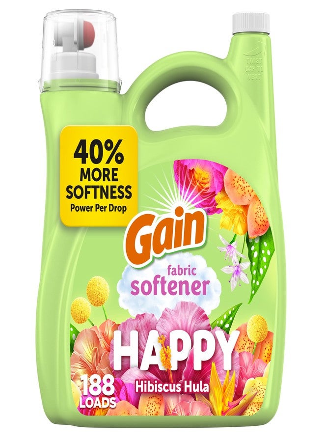 Gain Liquid Fabric Softener (Fabric Conditioner), Happy, 127 fl oz, 188 Loads - Image 1