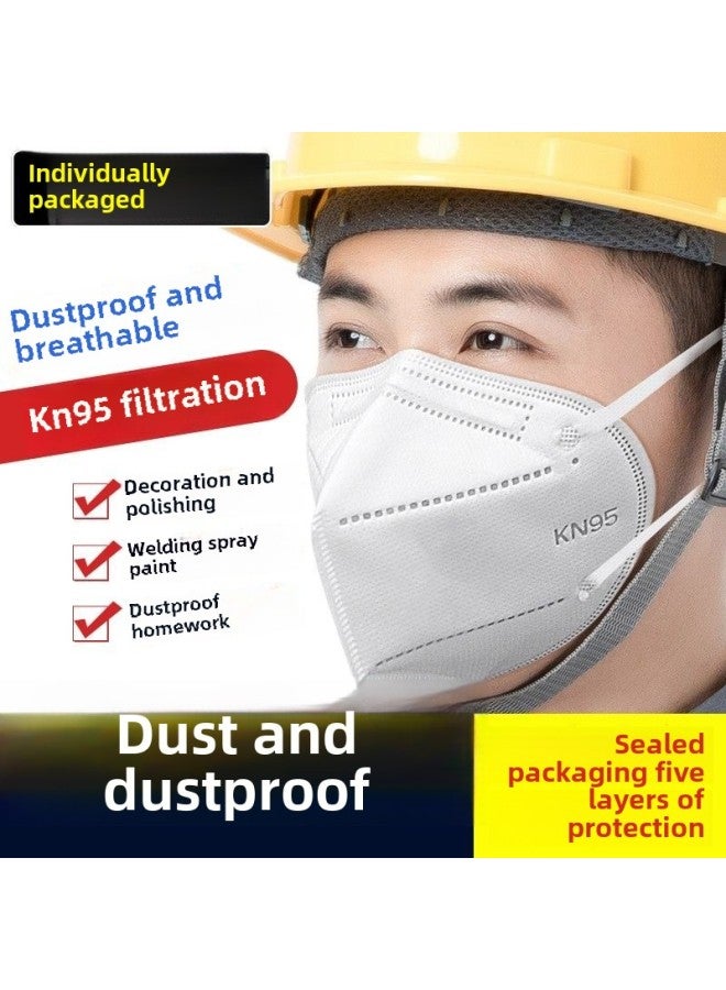 Kn95 Protective Disposable 3D Industrial Dust Mask Mask Separate Packaging Full Shipping In Stock Wholesale-Color:N95 Mask [white] (individual Package) - Image 3
