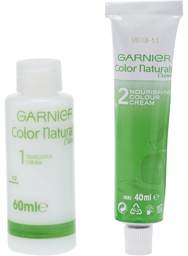garnier كولور ناتشورالز 5.3 صبغة شعر بني ذهبي فاتح، عبوة من قطعتين - Image 3