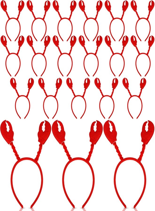 Flotory 20 Pcs Crab Headbands Red Lobster Claw Headband Crayfish Claws Headwear for Halloween Cosplay Party Favors - Image 1