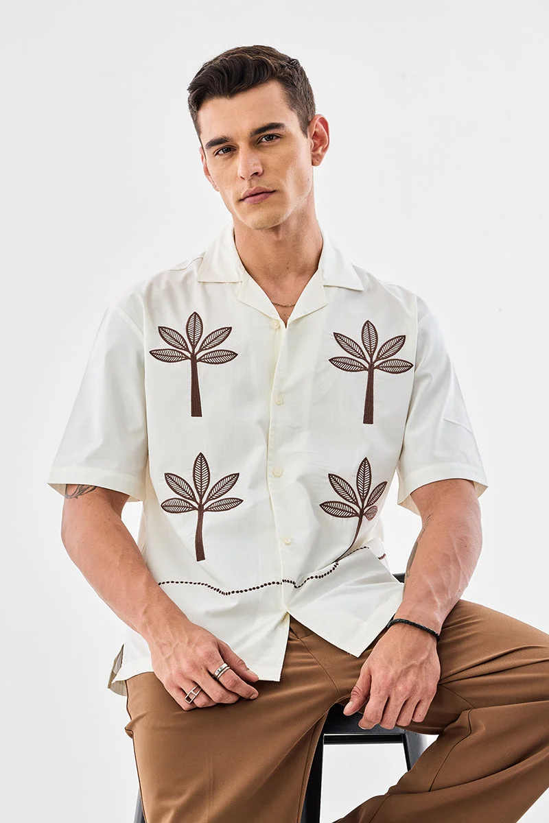 سنيتش قميص مطرز بقصة صندوقية