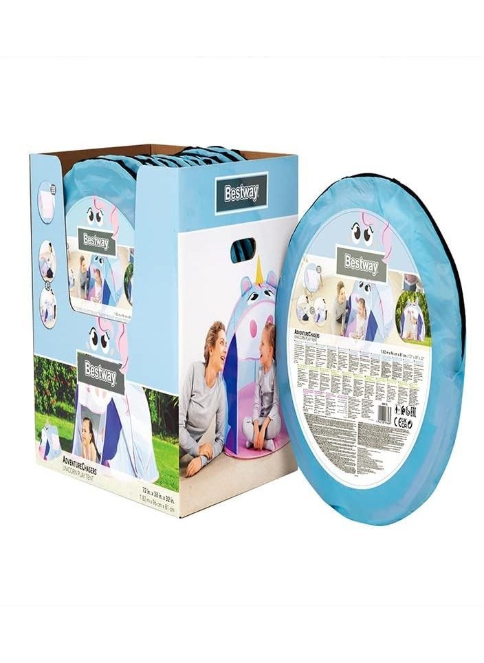 Bestway - BESTWAY Adventure Chasers Unicorn Play Tent 182cm x 96cm x 81cm  26-68110 - Image 1