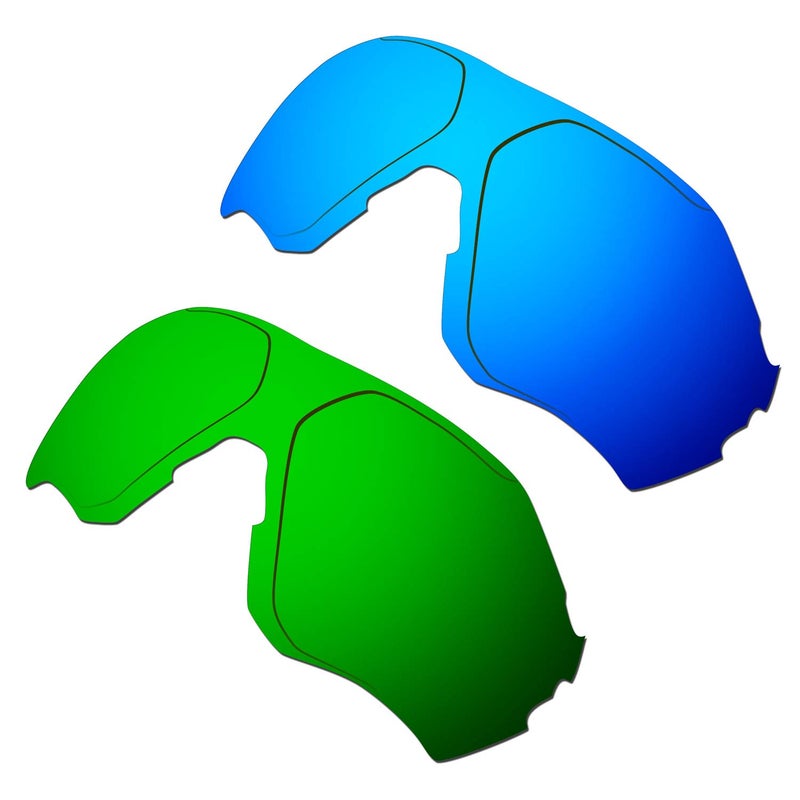 Generic HKUCO Reinforce Replacement Lenses For Oakley EVZero Range Blue/Green Sunglasses  - Image 1