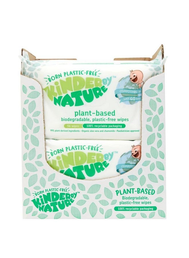jackson reece Kinder by Nature Plant Based Baby Wipes - 100% Biodegradable & Compostable, 672 Count (12 Packs of 56) - 99% Plant-Based Ingredients, Plastic-Free Wipes - Image 1