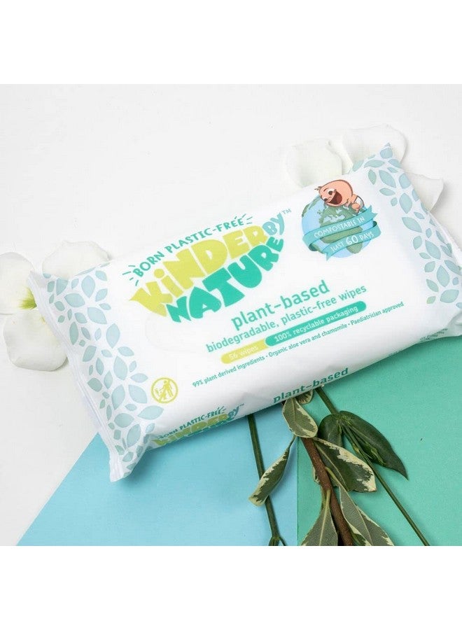 jackson reece Kinder by Nature Plant Based Baby Wipes - 100% Biodegradable & Compostable, 672 Count (12 Packs of 56) - 99% Plant-Based Ingredients, Plastic-Free Wipes - Image 3