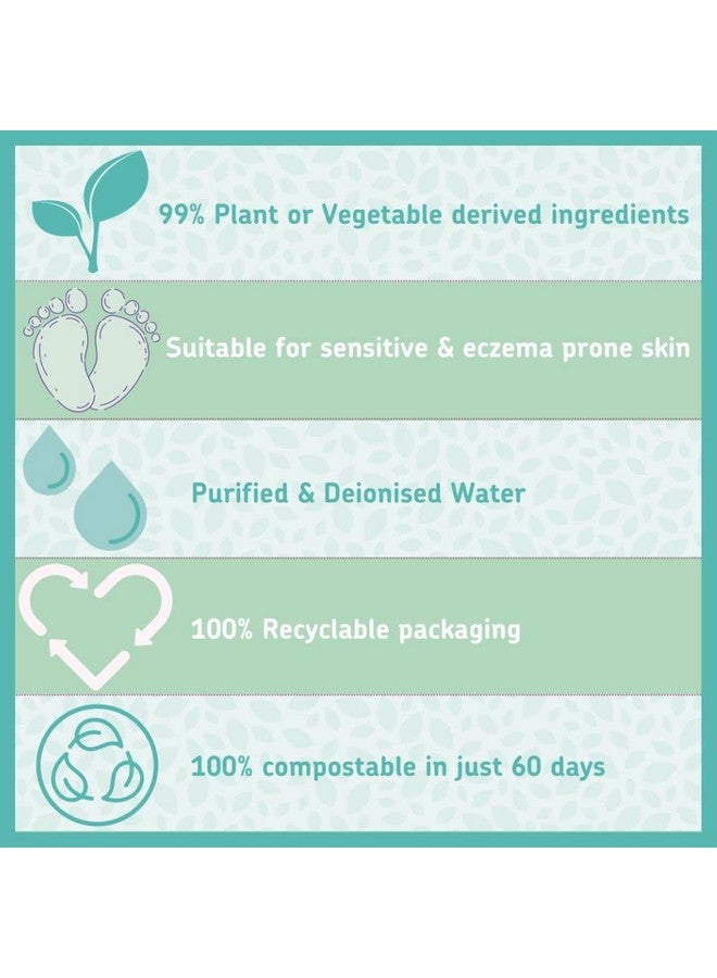 jackson reece Kinder by Nature Plant Based Baby Wipes - 100% Biodegradable & Compostable, 672 Count (12 Packs of 56) - 99% Plant-Based Ingredients, Plastic-Free Wipes - Image 5