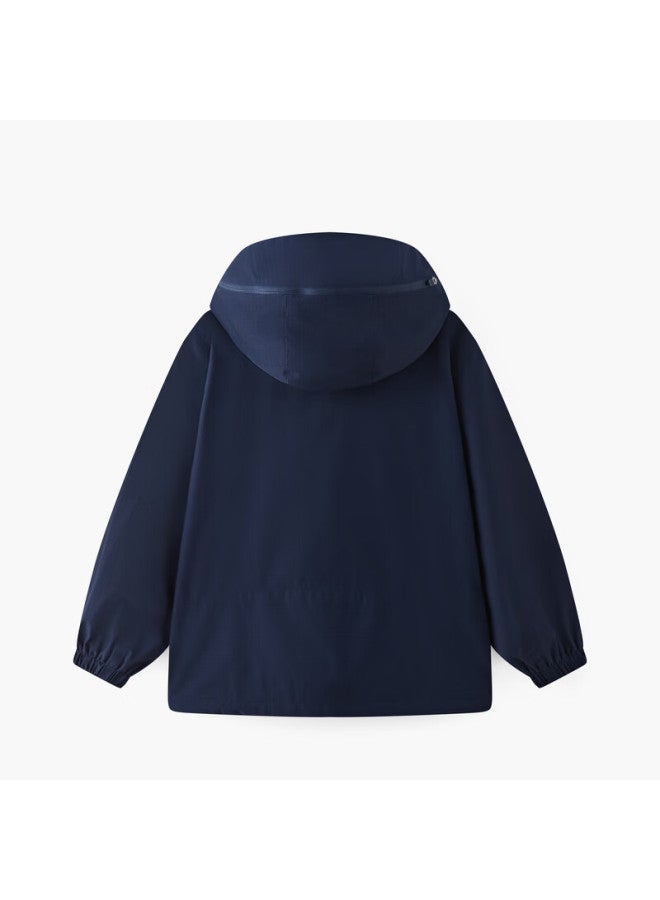Mqd Kids Colorblock Jacket  Autumn New Boys Girls Hooded Windproof Waterproof Outdoor Coat - Image 5