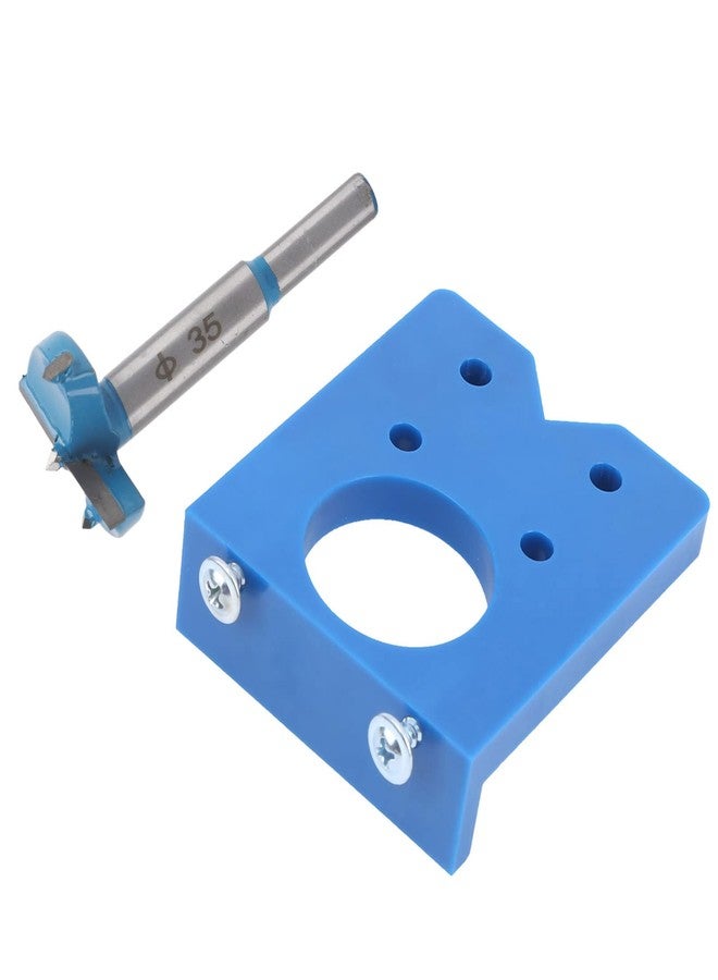 Chazcool 35mm Door Hinge Jig Kit, Chazcool Cabinet Hinge Jig, Woodworking Tool Drill Bits Hinge Drilling Hole Router Jig for Cabinet Cupboard Door Installation - Image 1