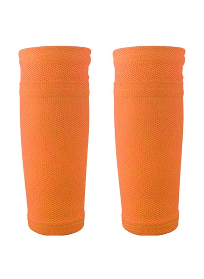 NIBEMINENT 2 PCS Soccer Shin Sleeves Football Calf Socks Breathable Protective with Pocket for Guards - Image 1