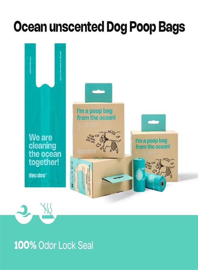 Deo Doo Dog Poop Bags with Handles 144 Counts - Ocean-Recycled Plastic, Extra Thick Leak-Proof Pet Poop Bags for Dog Walking, Unscented - Image 5
