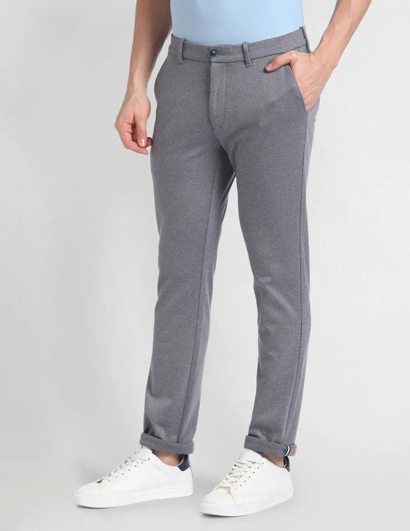 Arrow  Autoflex Skinny Fit Casual Trousers for Men | Best Price UAE
