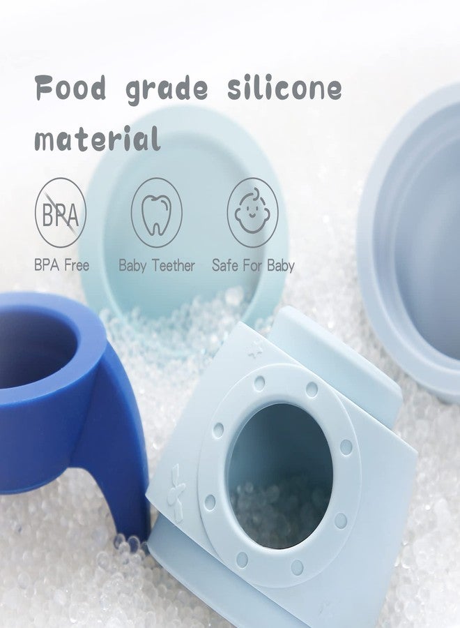 JETM·HH Silicone Rocket Stacking Toy - Space Rocket Toy - Baby Teething Toys -Early Learning Stacking Tower Educational Learning Stacking Toys Nesting Toy for Early Educational for Infants (Blue) - Image 3